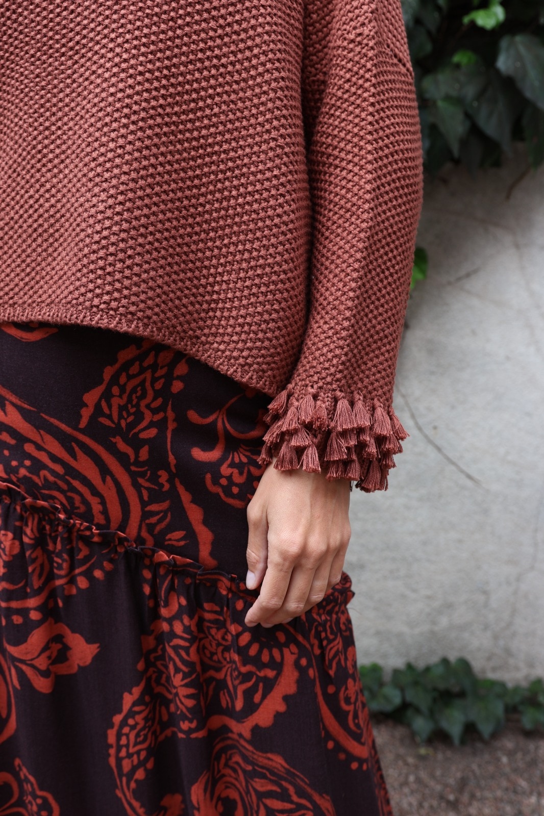 FALDA IRREGULAR LINO FLORES