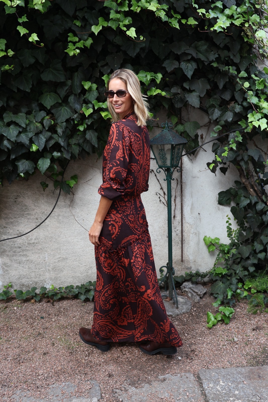 FALDA IRREGULAR LINO FLORES