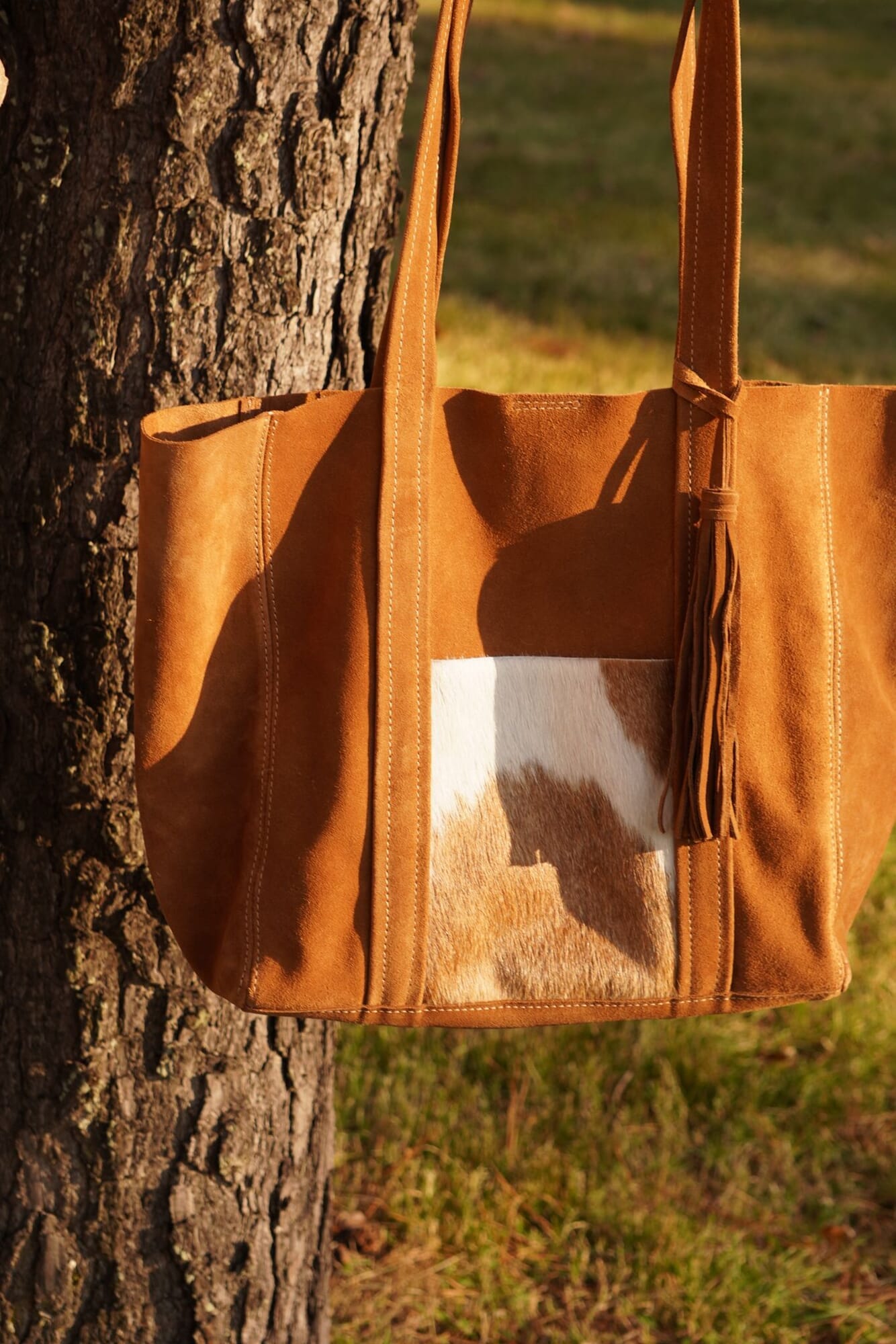 TOTE SUEDE PELO