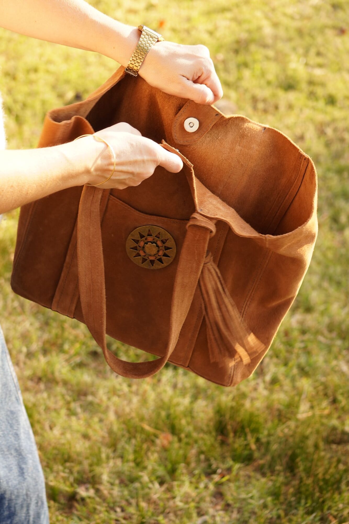 TOTE SUEDE SOL