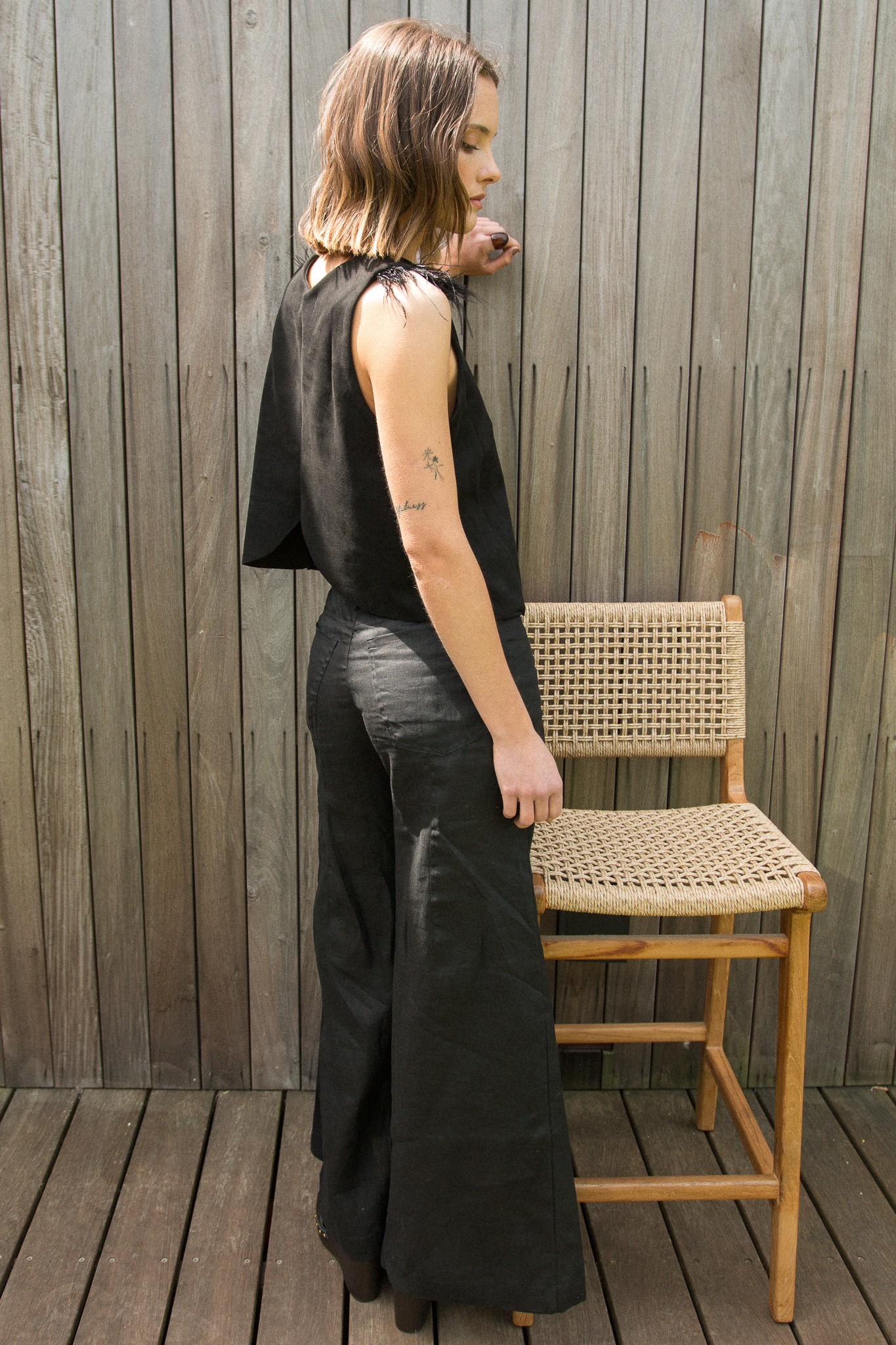 CHALECO PULMAS SUEDE NOIR