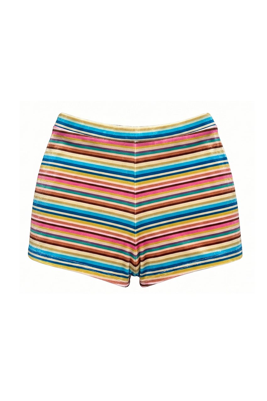 SHORT PIPA VELVET RAYAS MULTICOLOR