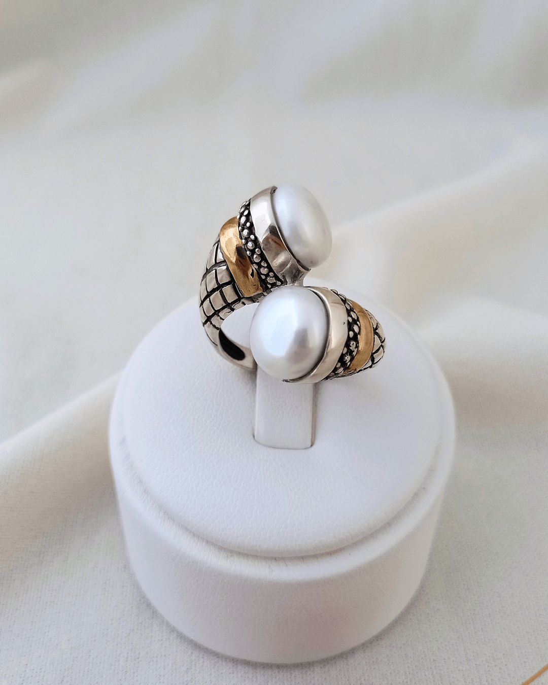 Anillo Perla Dúo