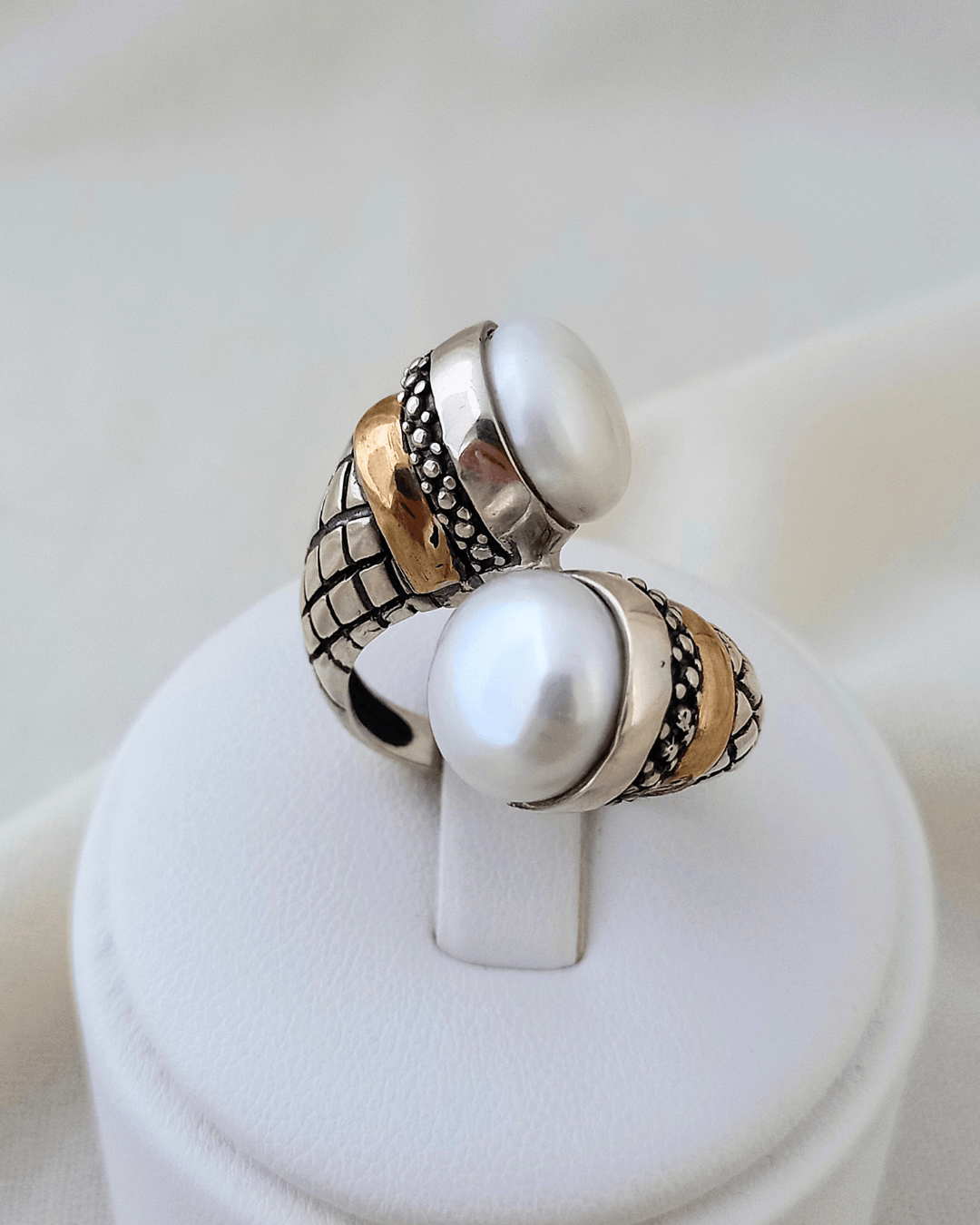 Anillo Perla Dúo