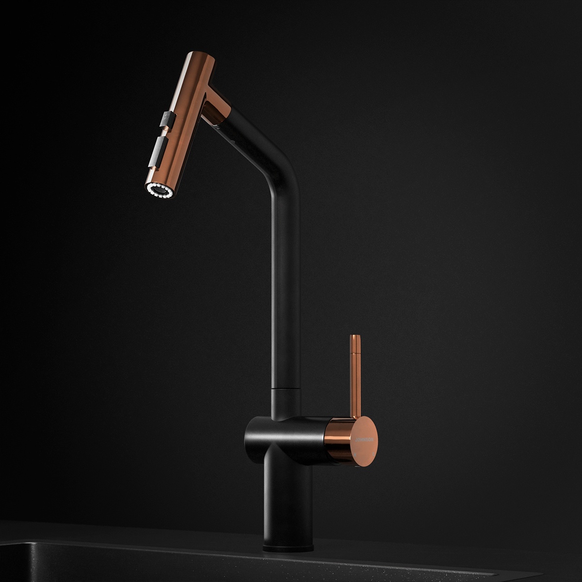 JOHNSON GRIFERIA DE COCINA GLOW GOLD BLACK