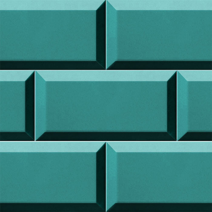 FERIA/CERAMICA BISEL TURQUESA BRILLO 10x20