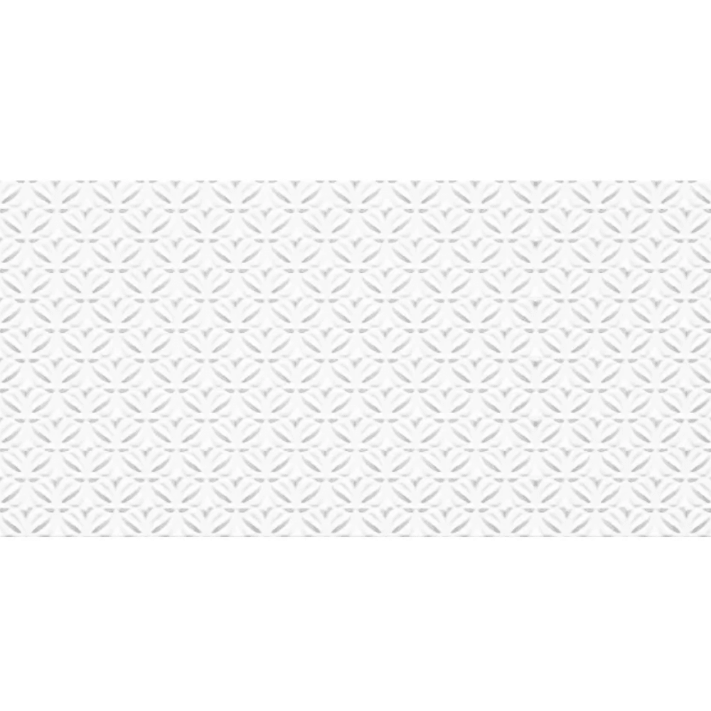 KLIPEN ICE DECO FLOWER WHITE 30X60 BRILLO RECT