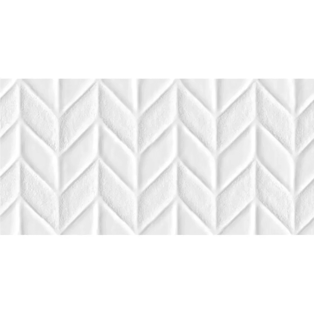 KLIPEN ICE DECO CHEVRON WHITE 30X60 MATE RECT