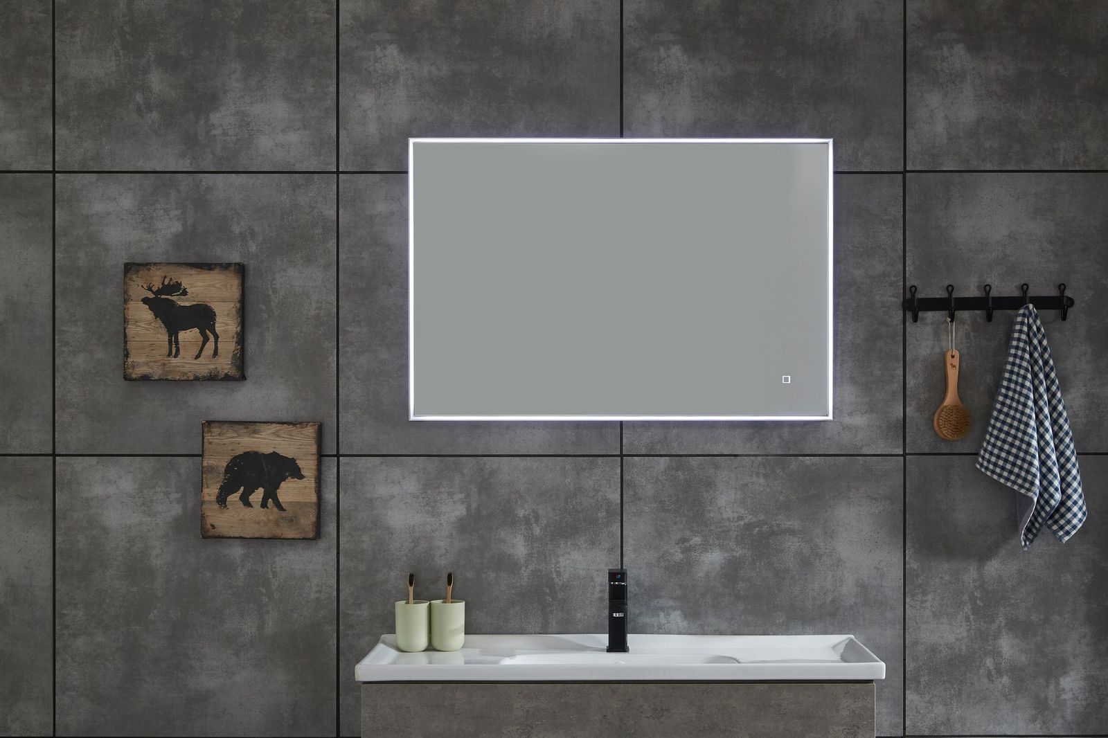KLIPEN EML-112 ESPEJO 90X60 C/LED Y ENCENDIDO TACTIL