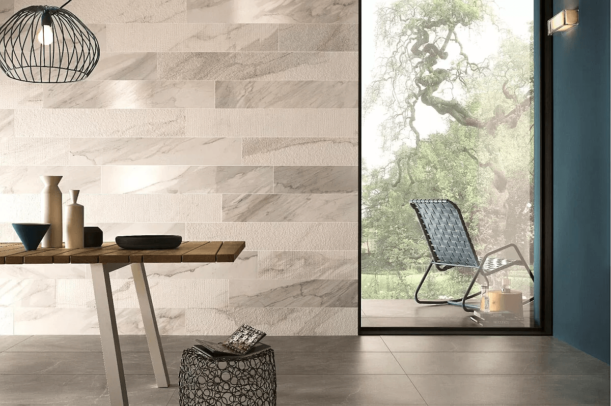 FERIA/PORCELANATO WHITE EXPERIENCE APUANO LIST MIX 20x120 SQ
