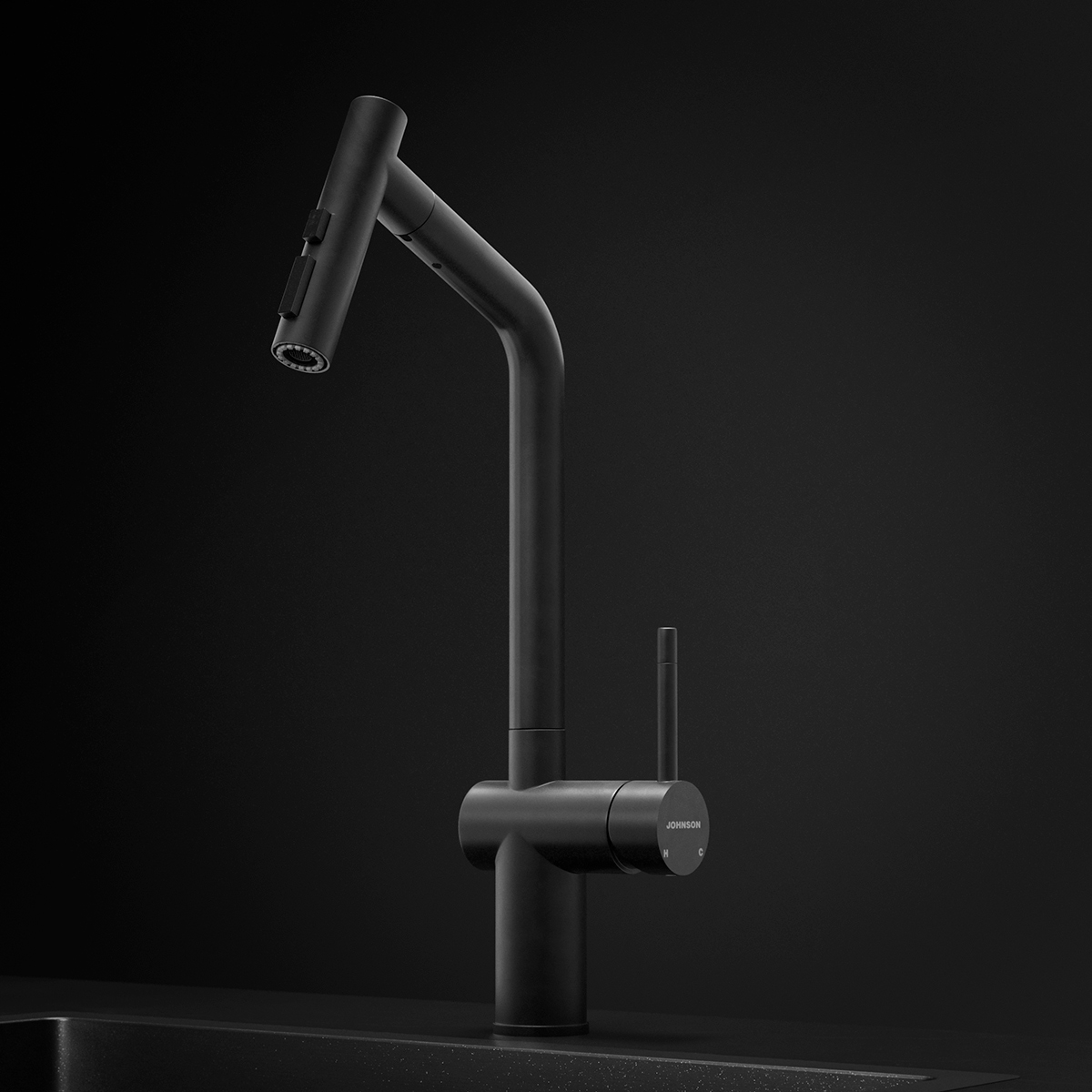 JOHNSON GRIFERIA DE COCINA GLOW BLACK