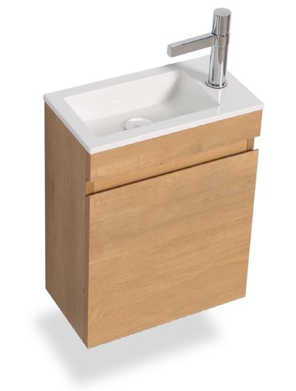 KLIPEN MINI 400 N.OAK CONJUNTO MUEBLE. BACHA (2  bultos)