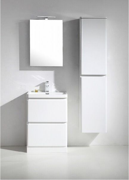 KLIPEN VERMONT GL 600 MATT WHITE MUEBLE PISO 60X42X80 C/BACHA Y VALV