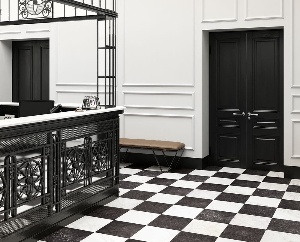 FERIA/PORCELANATO CONCERT BLACK 40x40 RECT