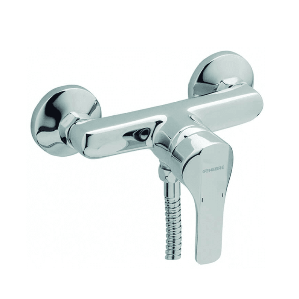 GENEBRE K8 DUCHA EXTERIOR MONOC CROMO CON SET TELEDUCHA