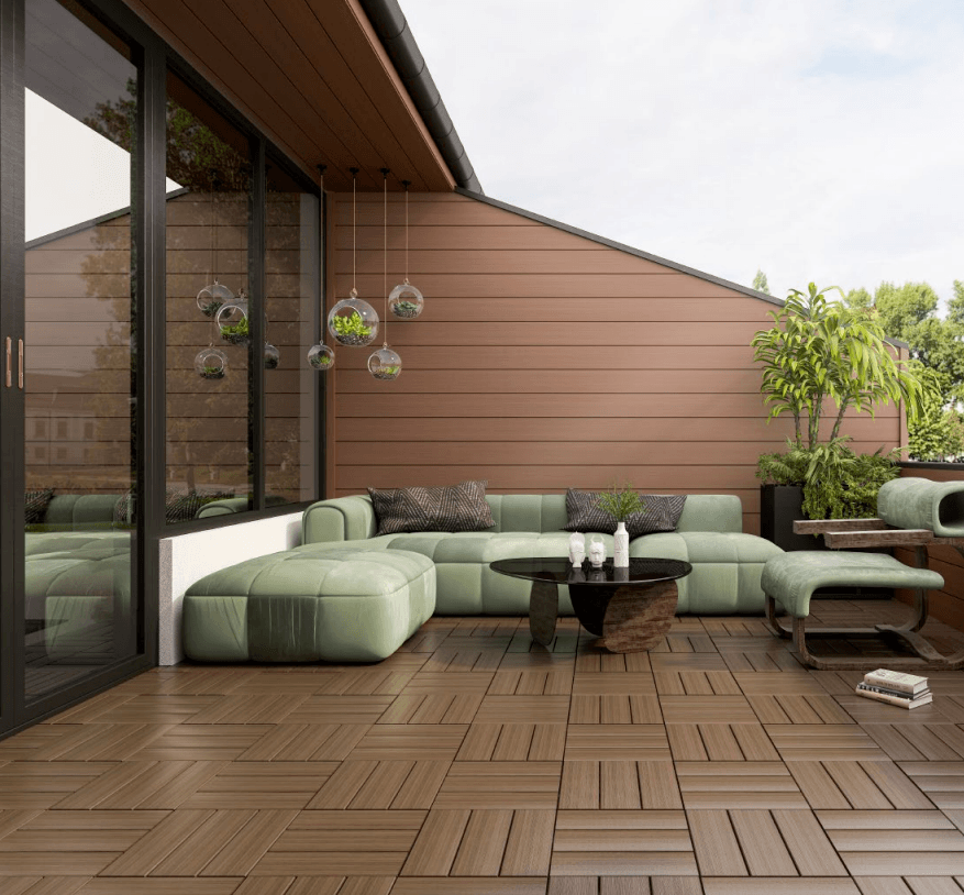 KLIPEN PANEL LISO WPC EXT/INT 170*22*2900 MM TEAK 2pz/m2