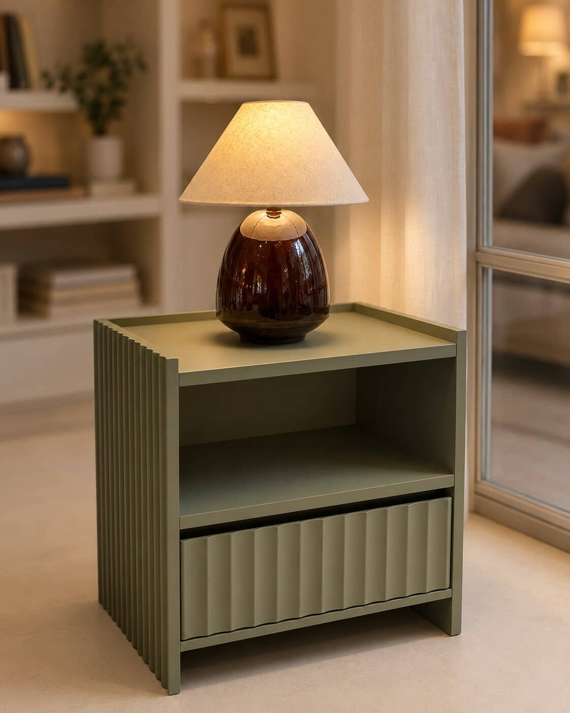 Mesa de Luz laqueada Verde