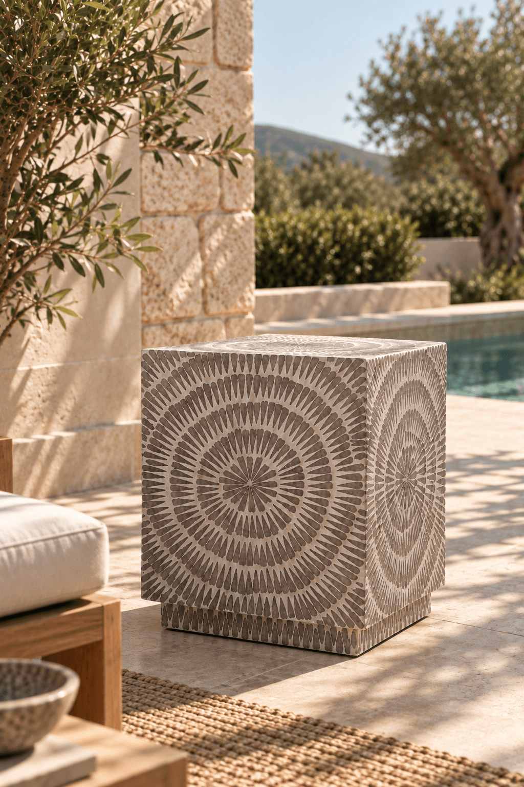 Stool Cuadrado Gris
