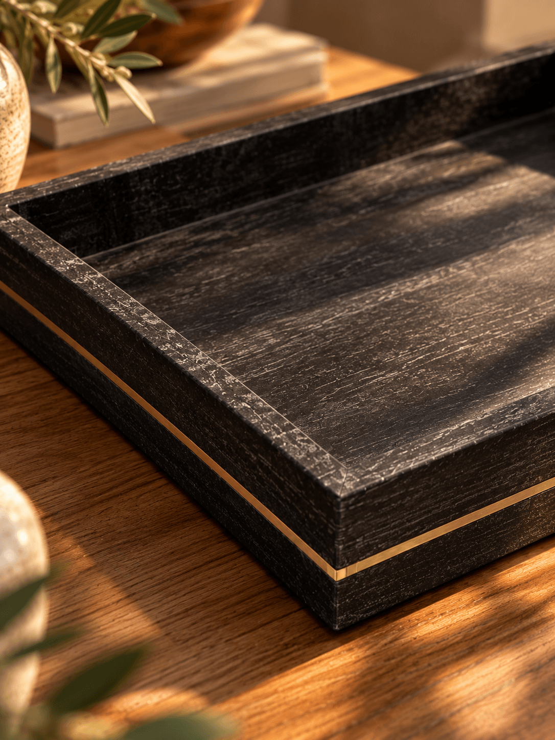 Bandeja Decorativa Negra Marble