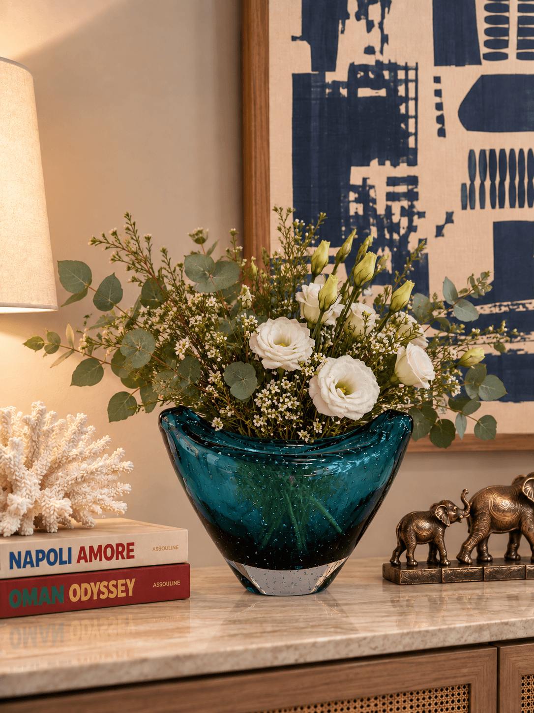 Florero Glass Vase Alargado