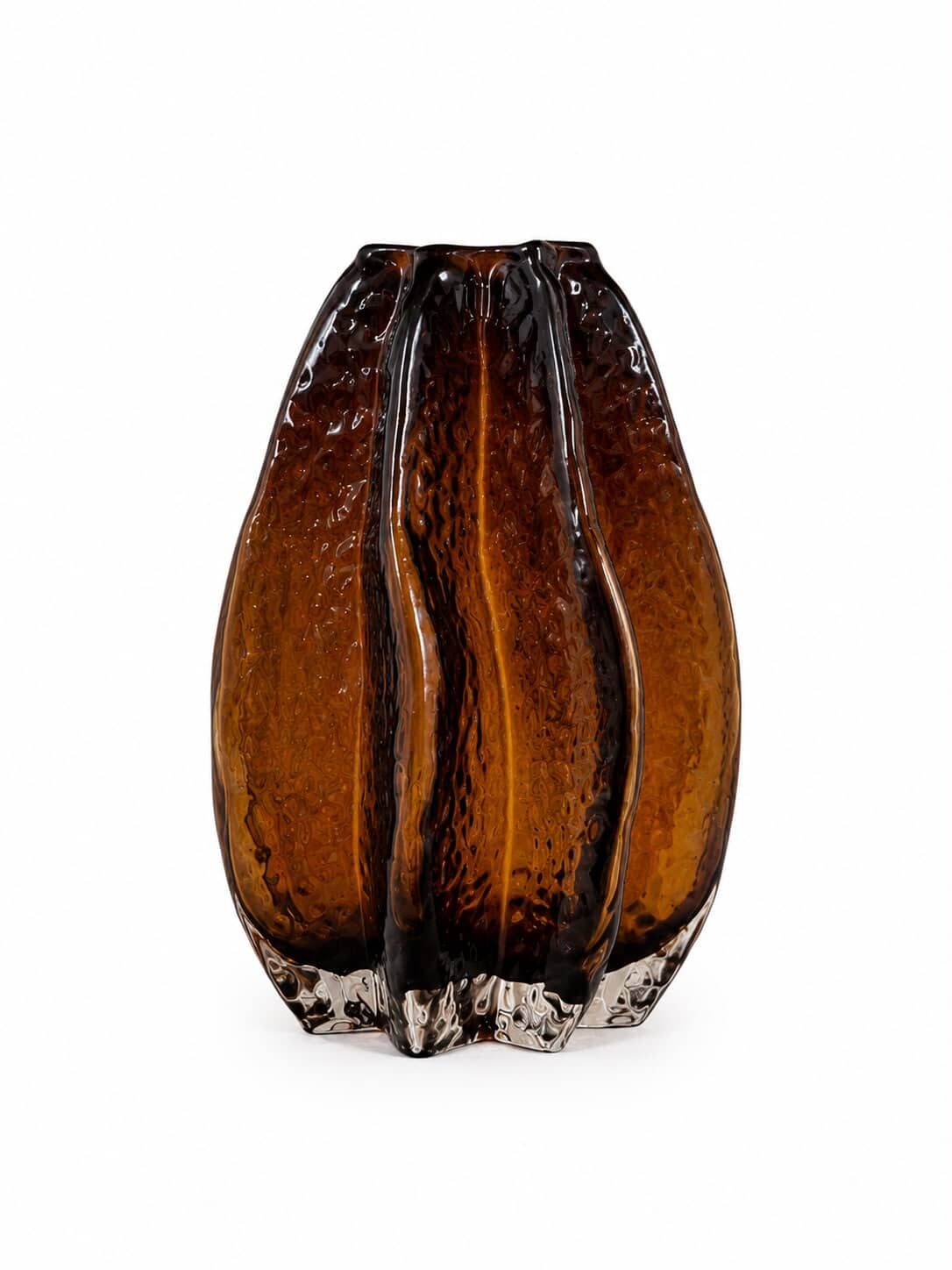 Florero Brown Ribbed bajo