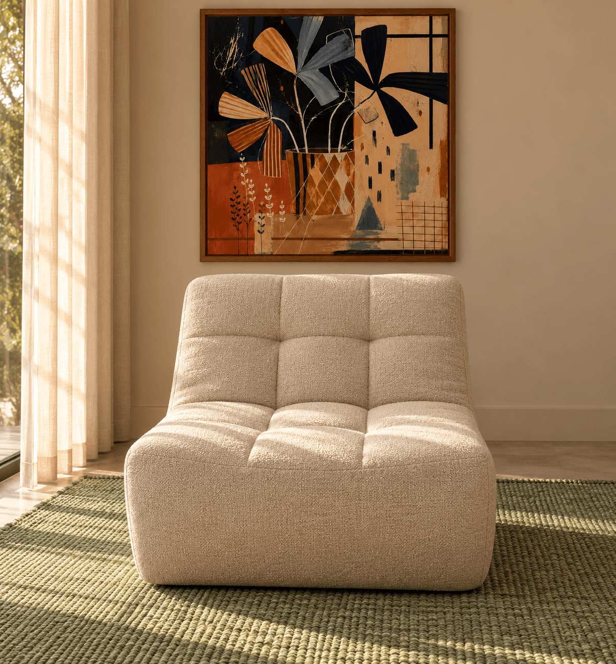 Sillon modulos marfil