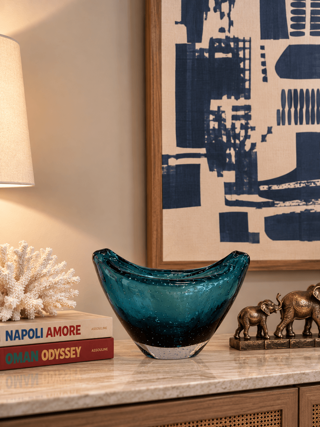 Florero Glass Vase Alargado