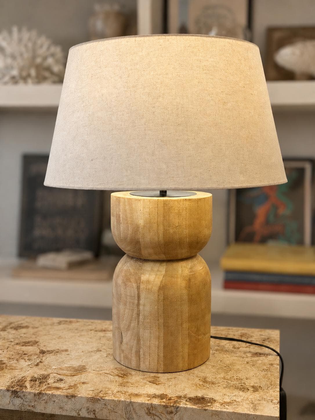 Lampara de madera