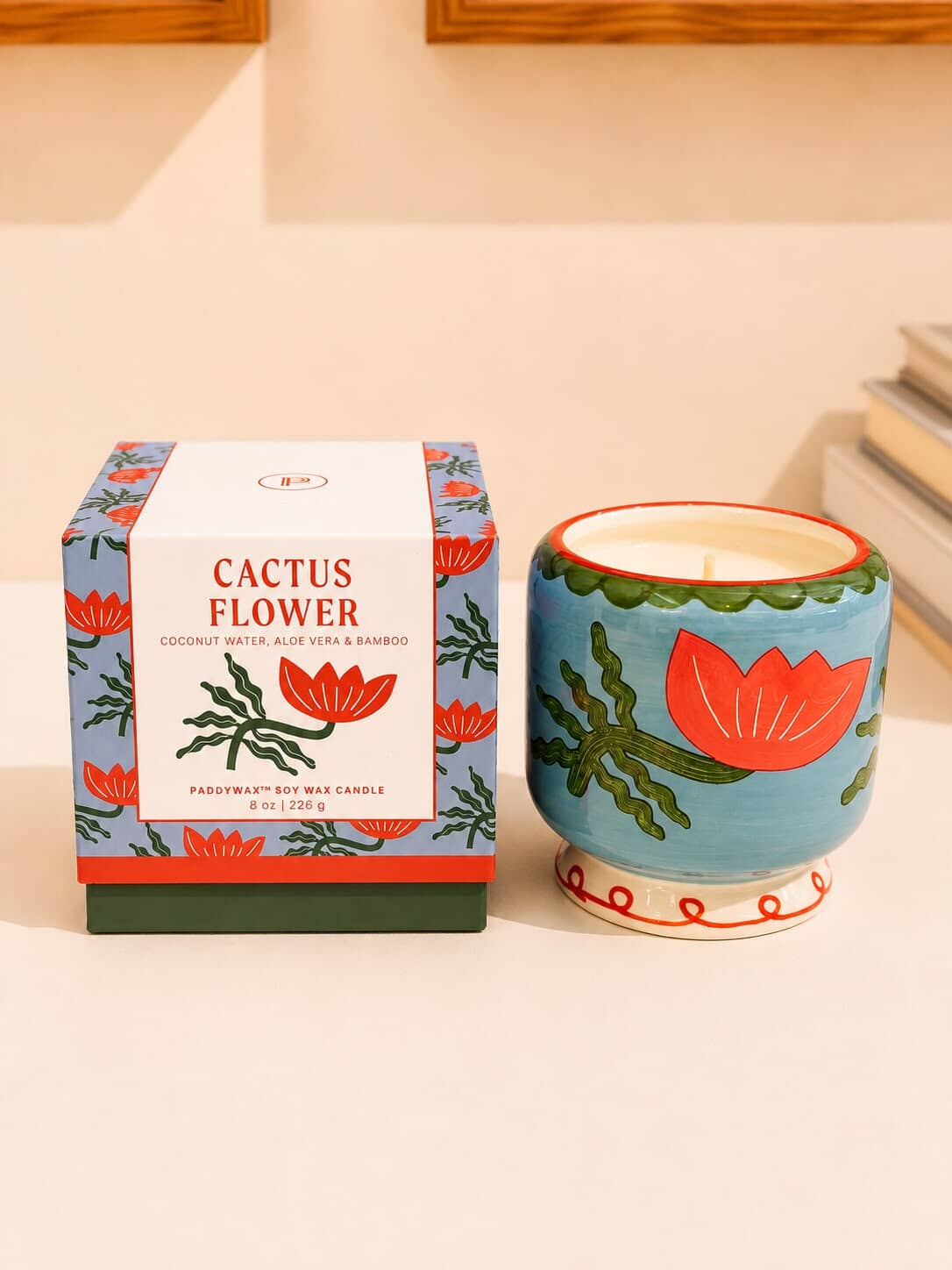 vela ceramica Flower