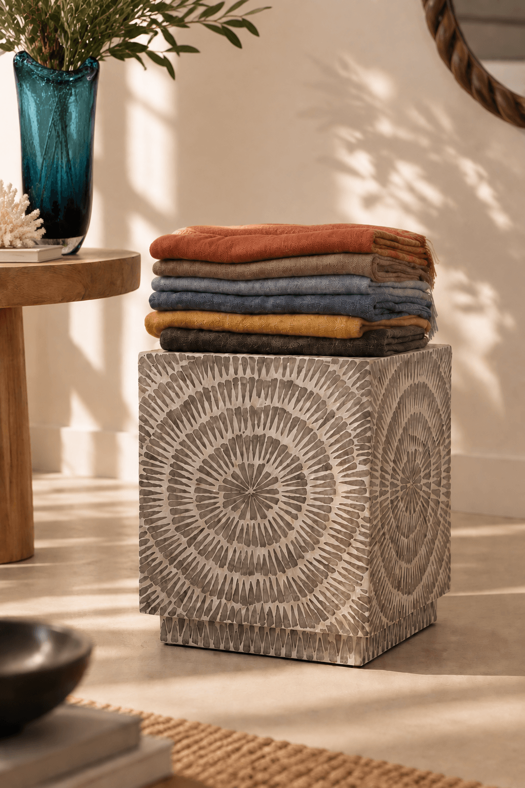 Stool Cuadrado Gris