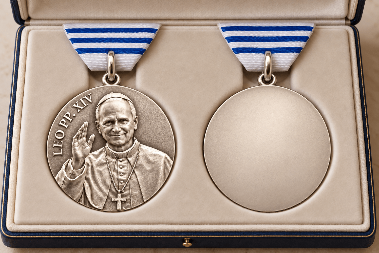 Medalla de Plata Papa Leon XIV