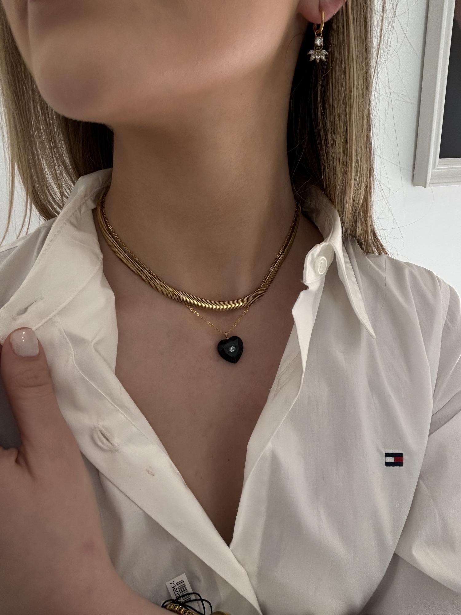 Collar petra corazón