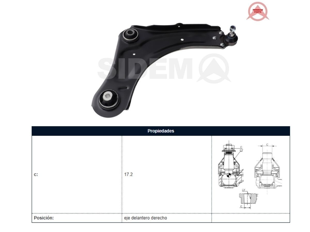 Parilla Suspension Delantera Renault Megane Fluence 08-18 Der