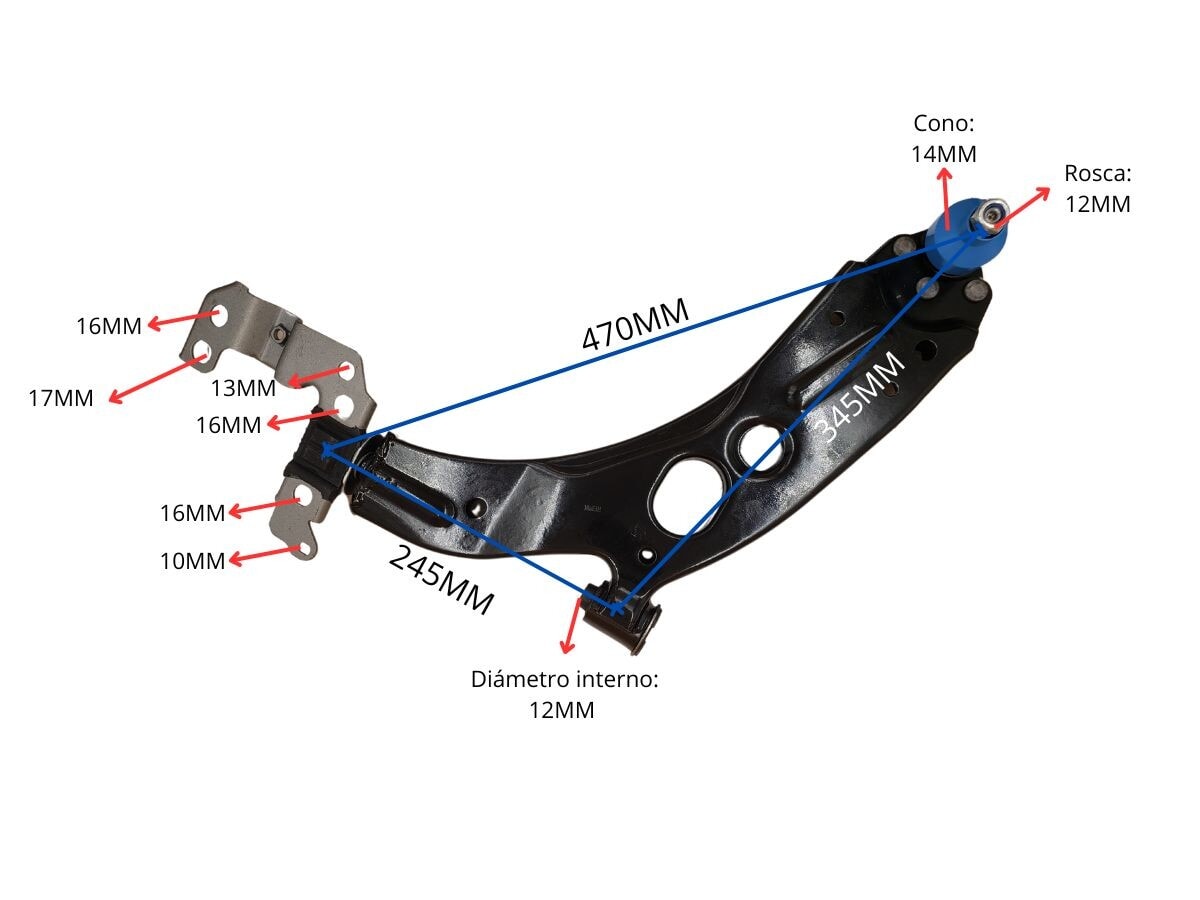 Parilla Suspension Del Fiat Fiorino Mobi Esay Fire Uno Way Uno Evo Modelo Nuevo Uno Attractive Siena Palio 04-25 Izq