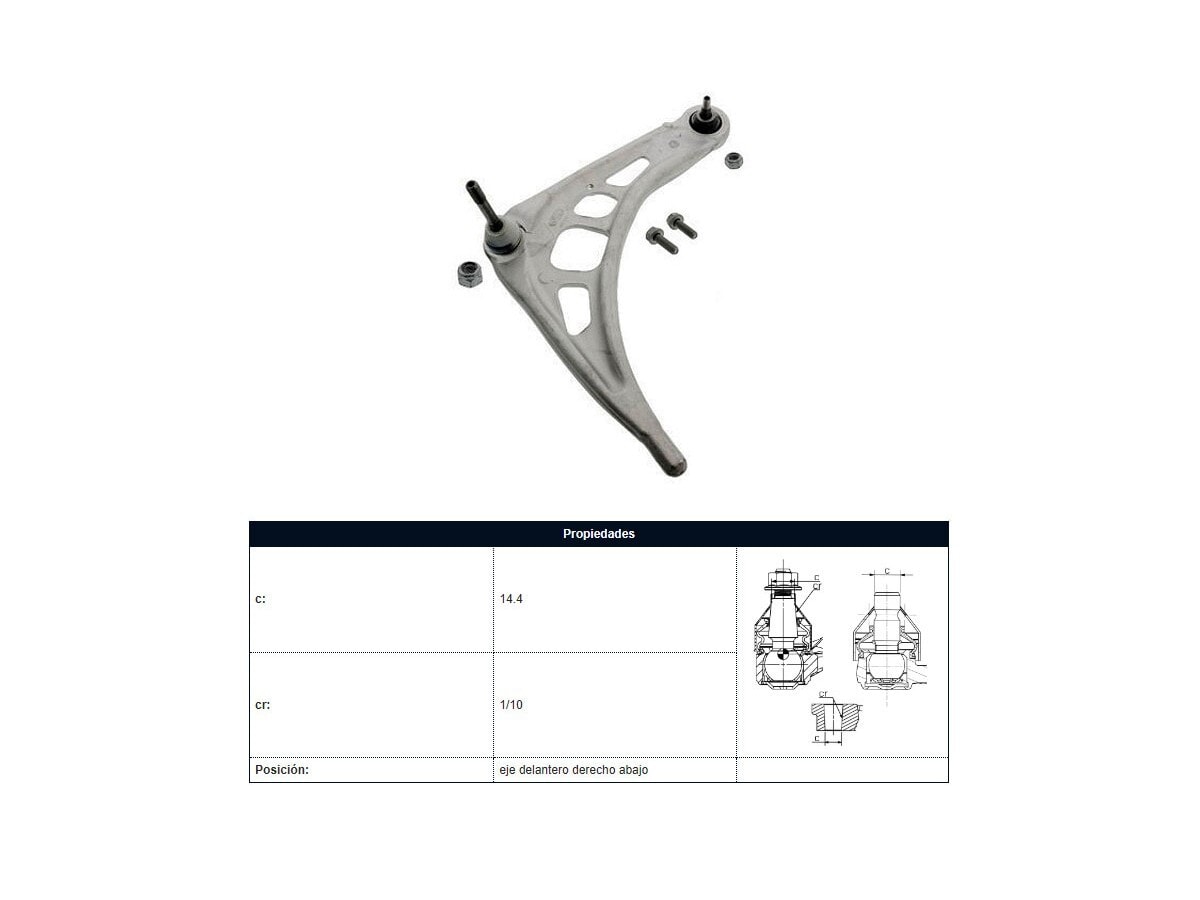 Parilla Suspension Del BMW 330 Ci (E46)/320D (E46)/328I (E46)/320I (E46)/318I (E46)/330Xd (E46)/323I (E46) 96-09 Der