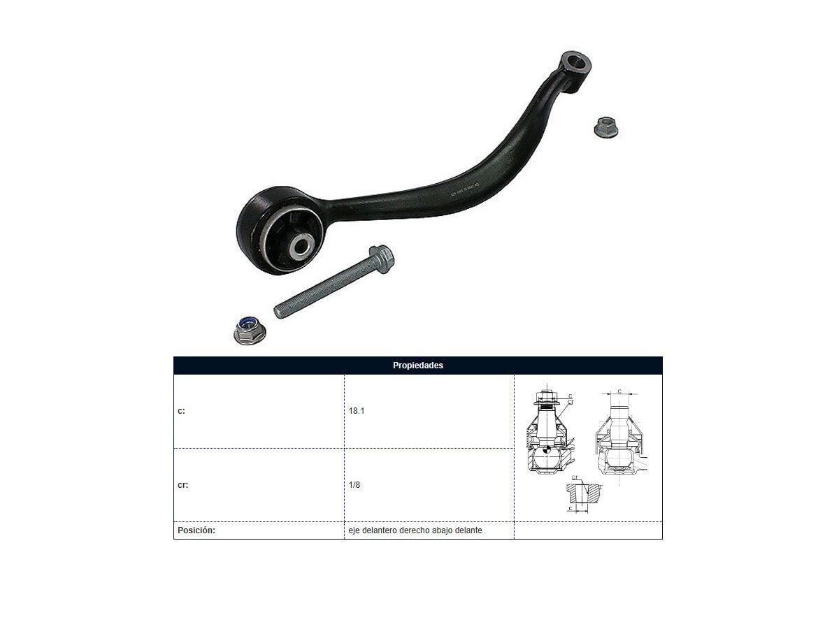 Brazo Suspension BMW X3 Xdrive 20I / Sdrive 20I (F25)/X3 Xdrive 28I (F25)/X3 Xdrive 35I (F25) 11-17 Izq