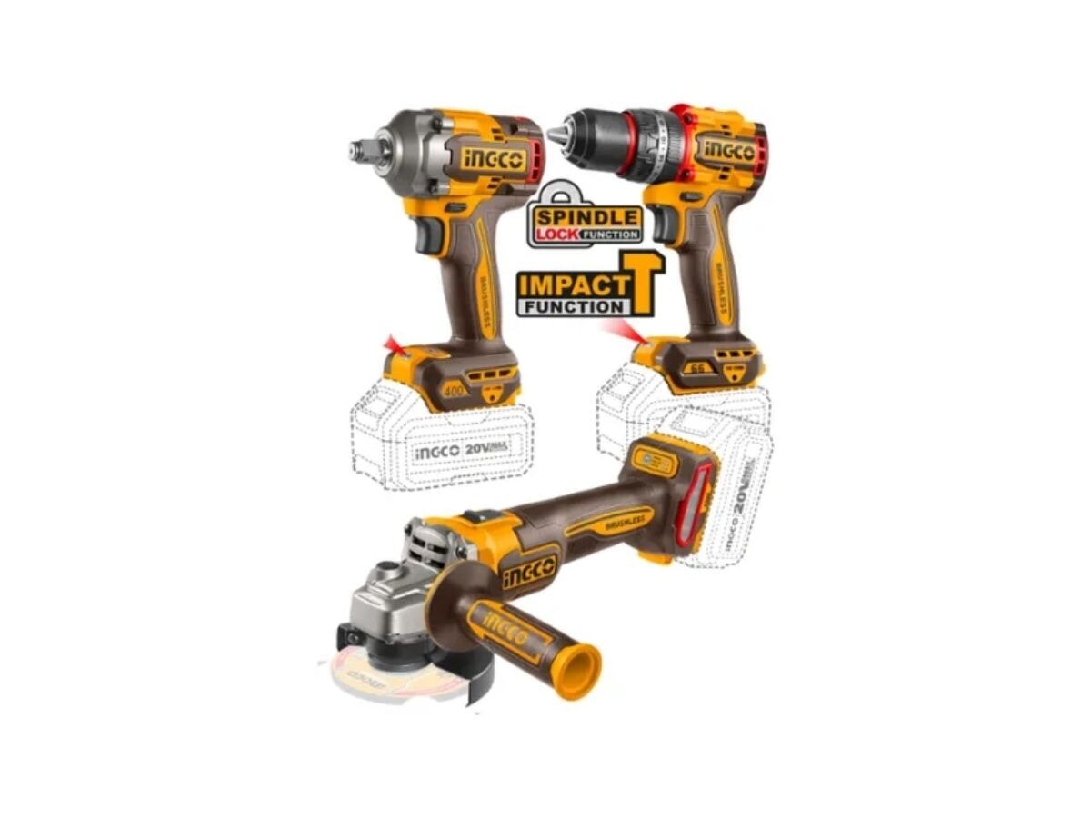 KIT A BATERÍA 20V P20S 5PCS BRUSHLESS MOTOR C/BATERÍAS, CARGADOR, BOLSO Y ACCESORIOS