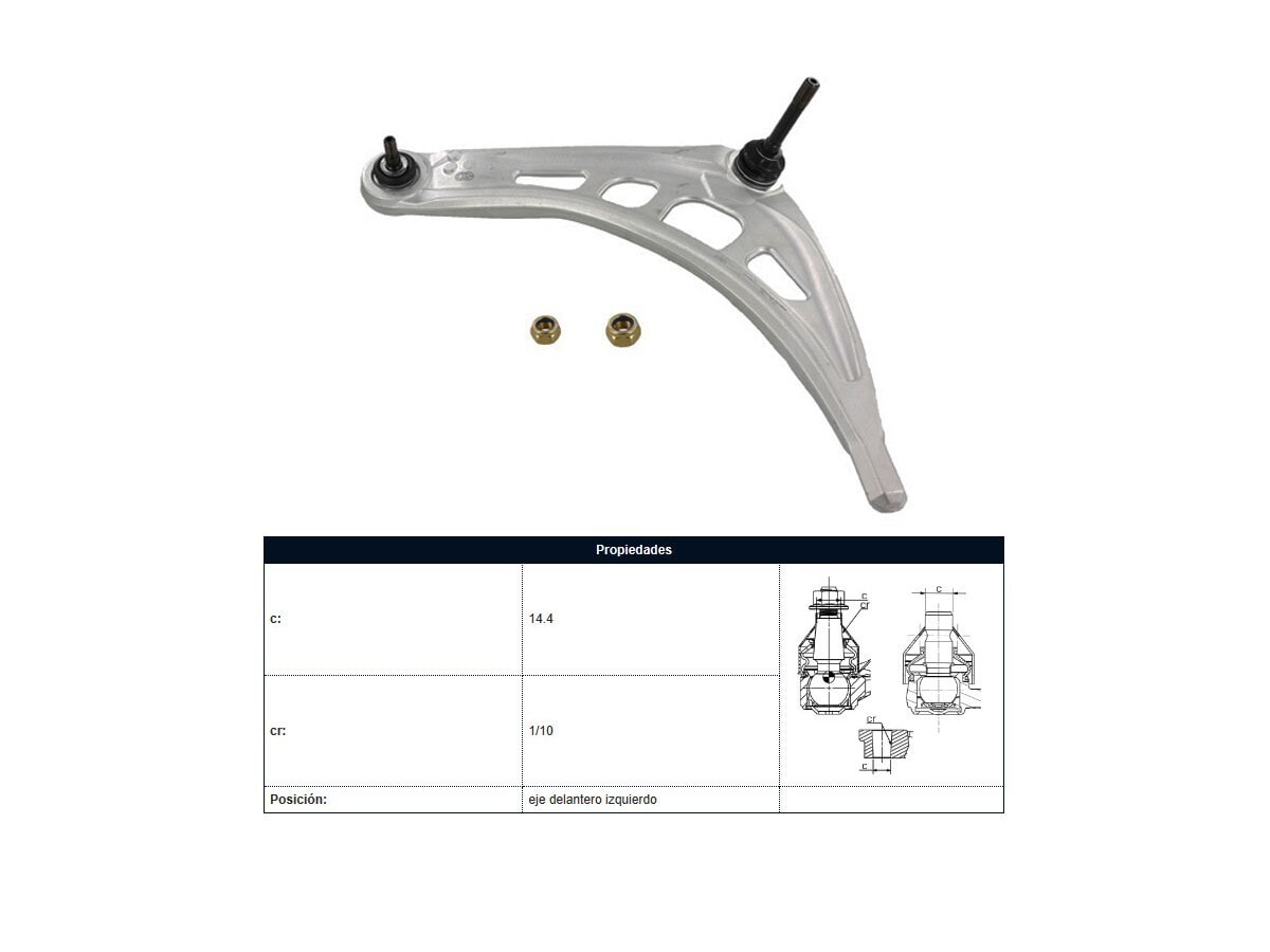 Parilla Suspension Del BMW 320D (E46)/323I (E46)/330Xd (E46)/330 Ci (E46)/328I (E46)/320I (E46)/318I (E46) 96-09 Izq