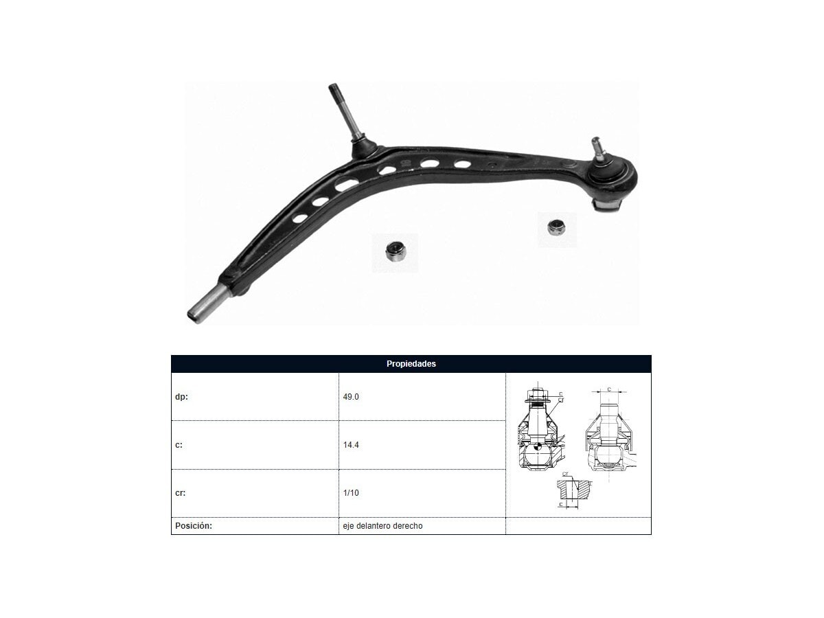 Parilla Suspension Del BMW 323I (E36)/318I (E36)/325I (E36)/318Tds (E36)/320I (E36)/316I (E36) 90-00 Der