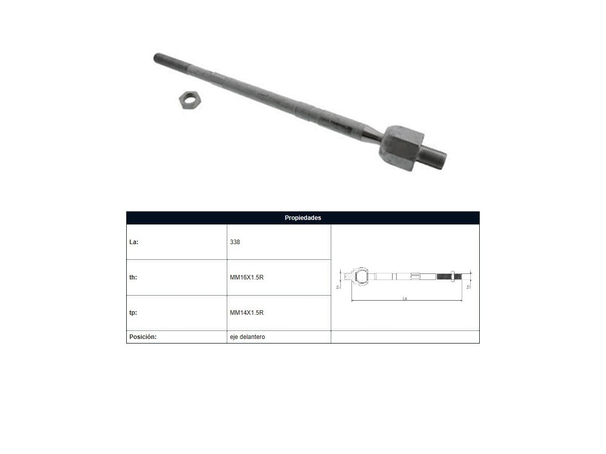 Mate Audi A3, Volks Golf 96-06 Der/Izq