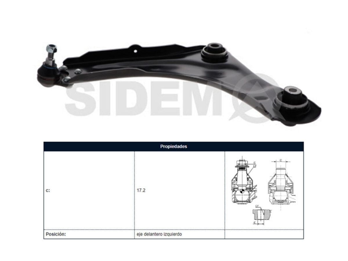 Parilla Suspension Delantera Renault Megane Fluence 08-18 Izq