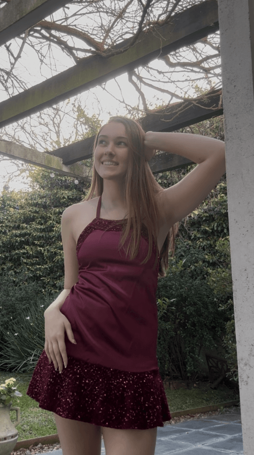 Vestido Halter Combinado Volare