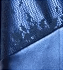 Eco Cuero Brillo Azul y Encaje Azul
