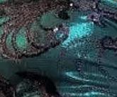 Mandi Esmeralda y Bordado Arabesco Azul