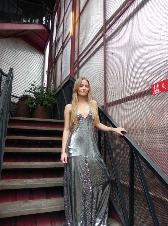 Vestido Opium Godet Long