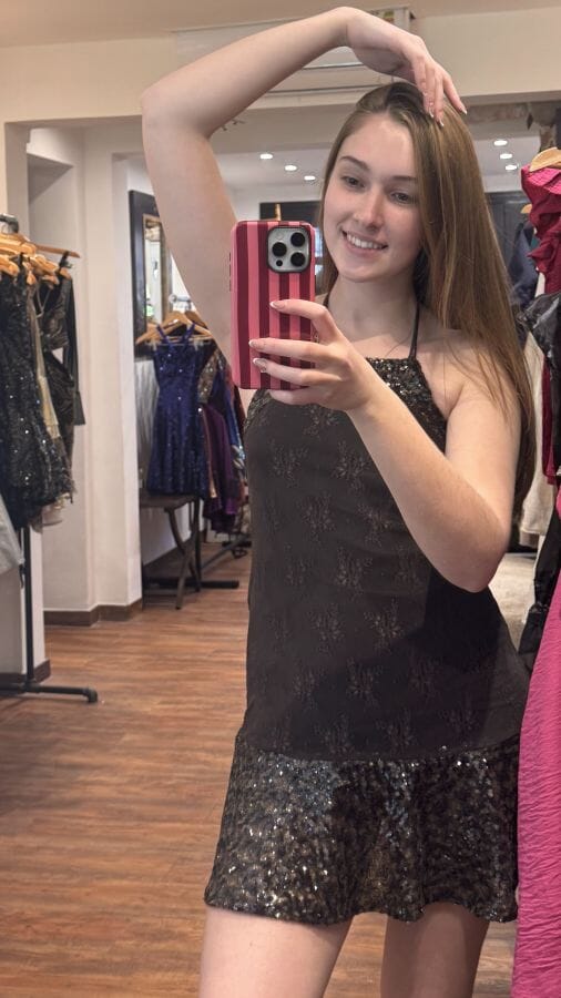 Vestido Halter Combinado Volare