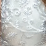 Eco Cuero Metalizado Plata y Tul Gris Bordado