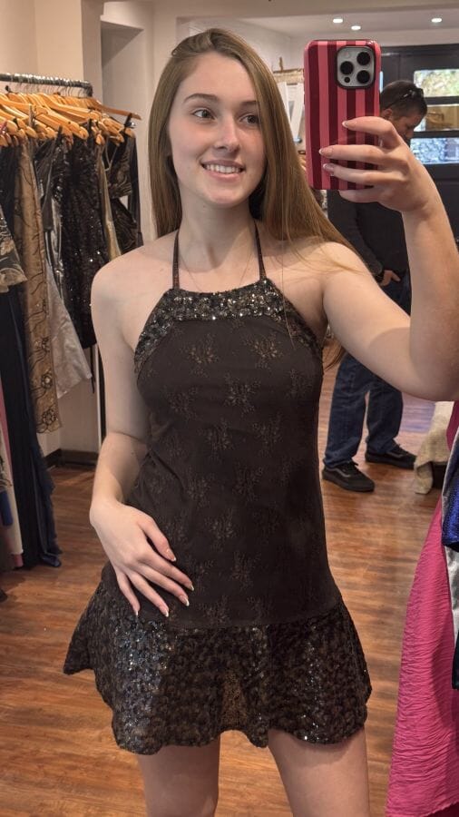 Vestido Halter Combinado Volare
