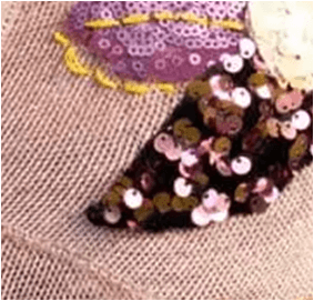 Terciopelo Velvet Rosa Palo y Bordado Vino