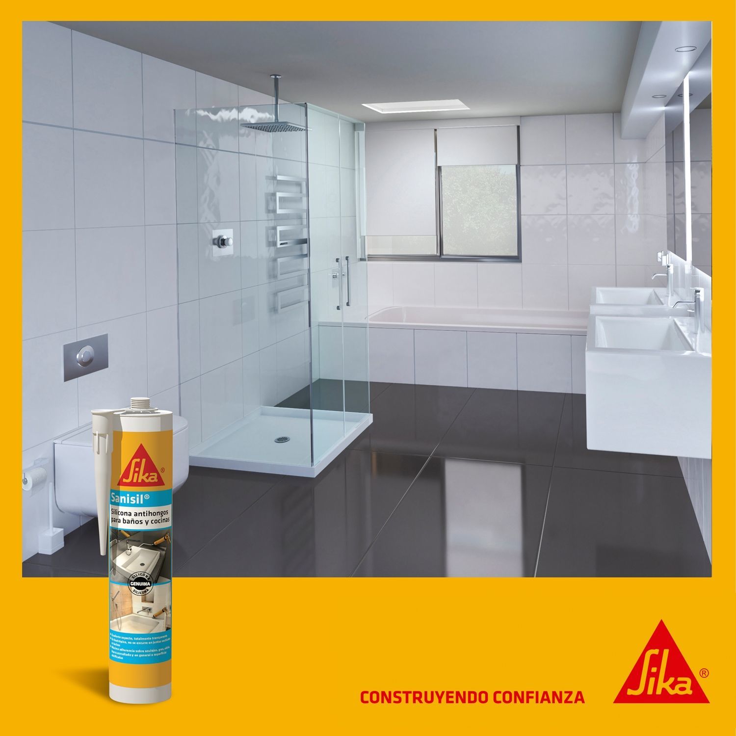 Sika Sanisil Silicona Antihongos para Baños y Cocinas 280cc